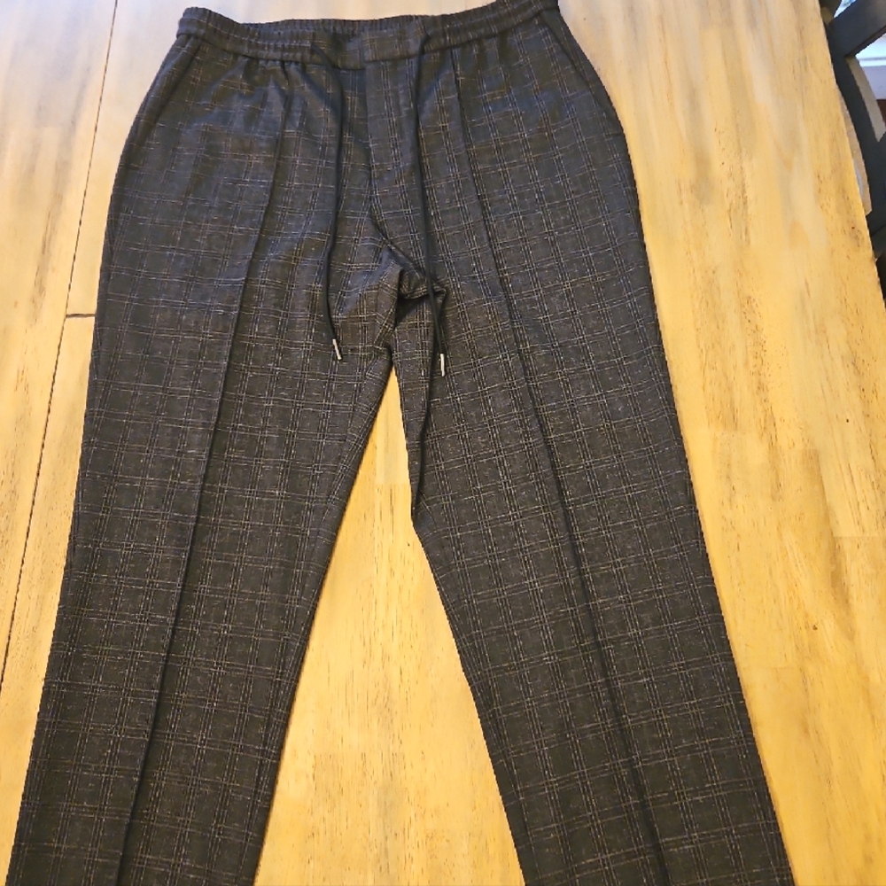 Express Black Draw String Dress Pants with Elastic Waistband